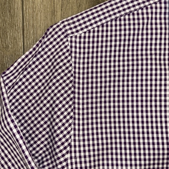 Charles Tyrwhitt Men's Slim Fit Gingham Checkered Longsleeve Shirt 15.5-33 EUC - Picture 5 of 10